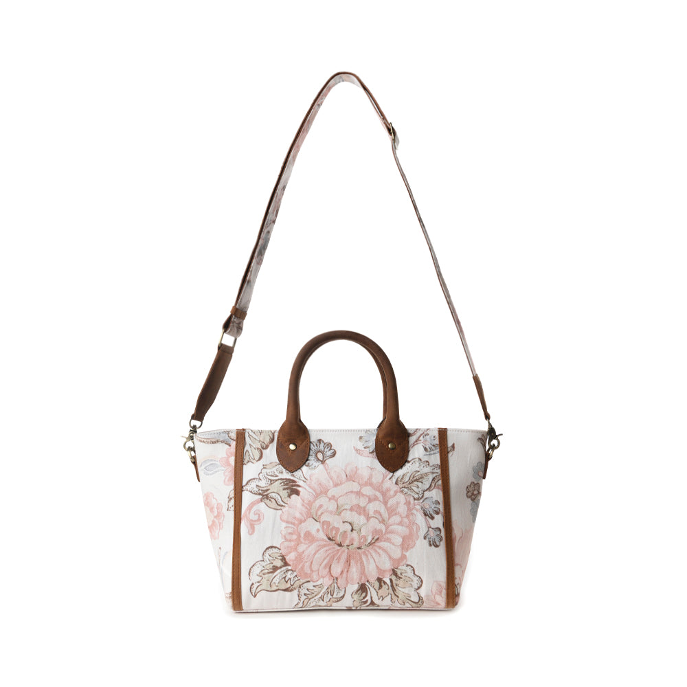Myra Rosy Trails Crossbody Bag in Faded Plum