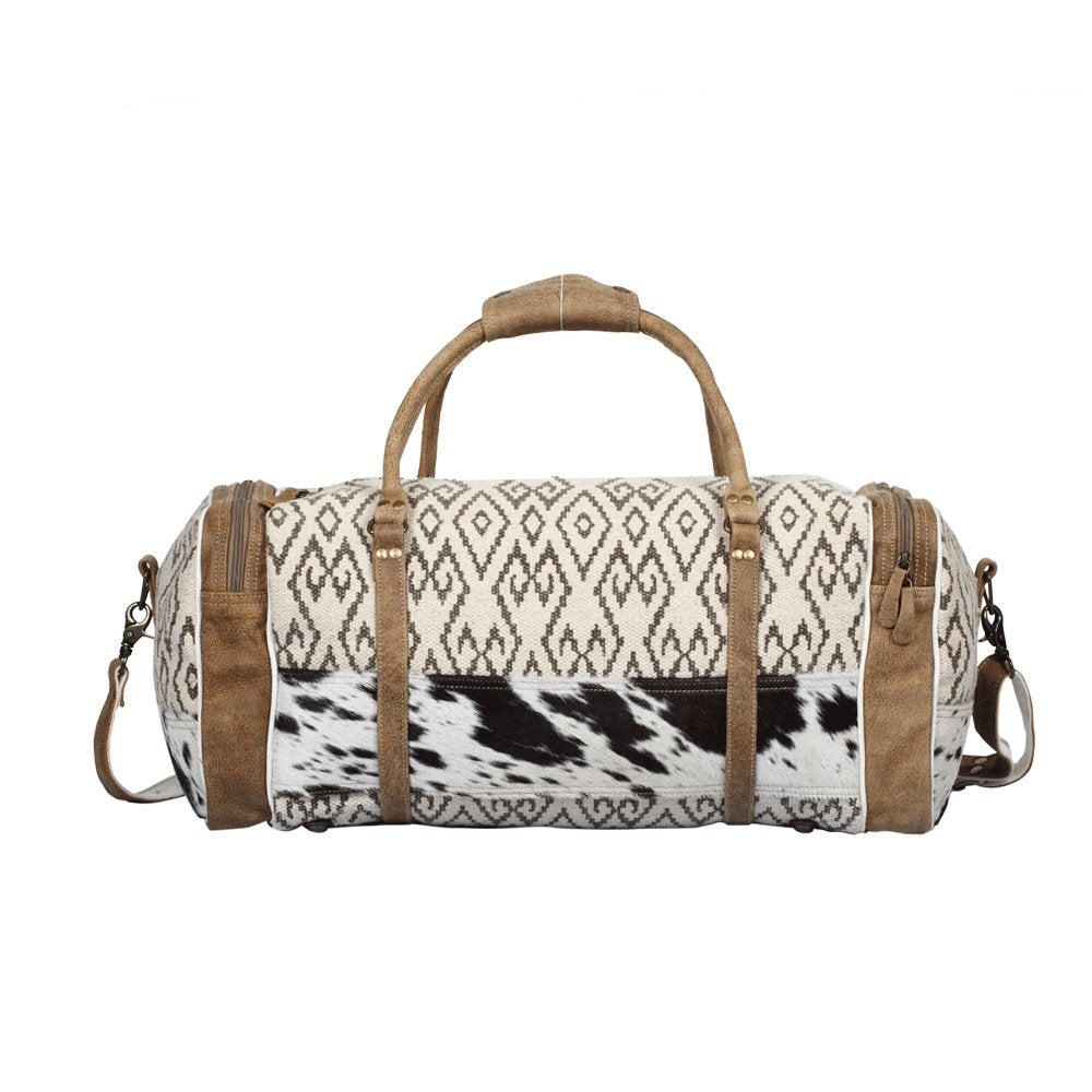 Cross Design Rug & Hairon Pocket Traveller Bag