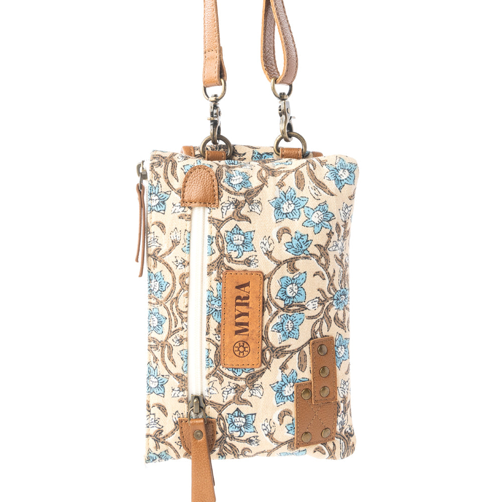 Skyvine Ridge Crossbody Bag with Phone Compartment in Blue Bloom