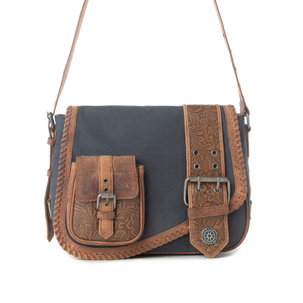 Myra Outlaw's Travels Leather Shoulder Bag in Copper Tan