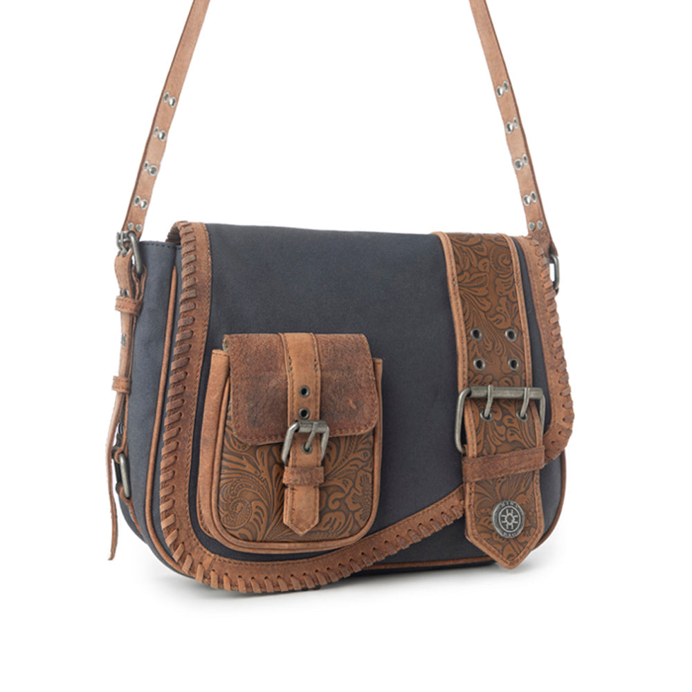 Myra Outlaw's Travels Leather Shoulder Bag in Copper Tan