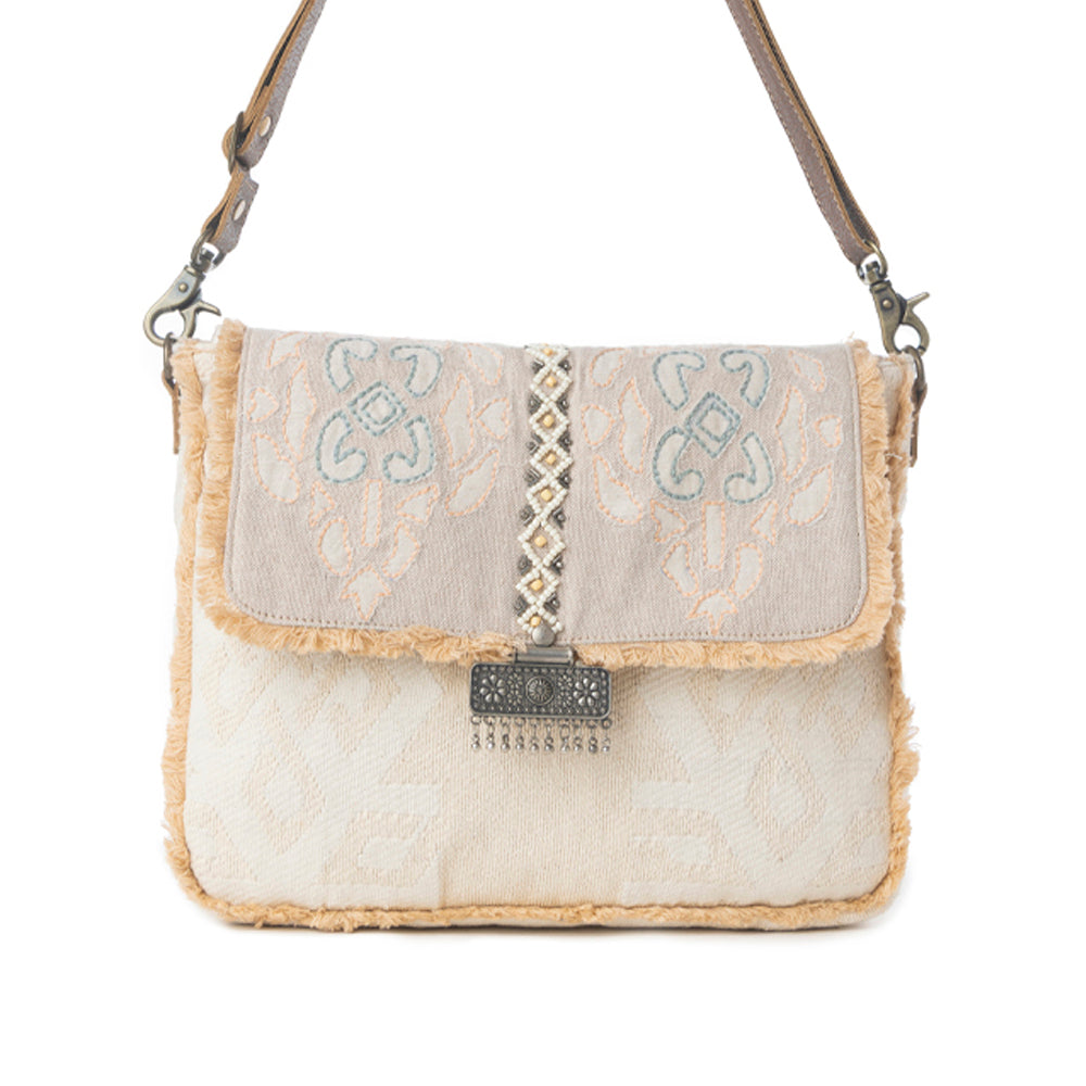 Myra Cinnamon Sands Crossbody Bag in Sunset Ivory