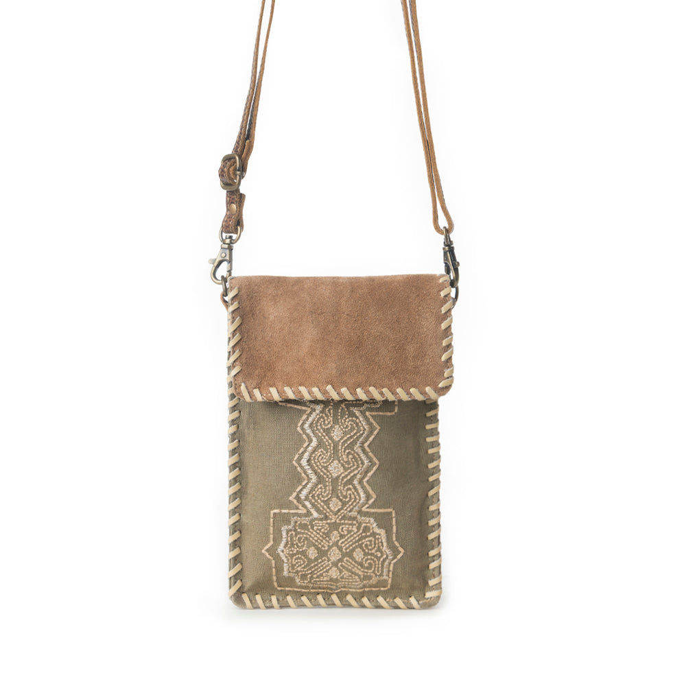 Myra Cheyenne Peaks Crossbody Bag in Dusty Olive