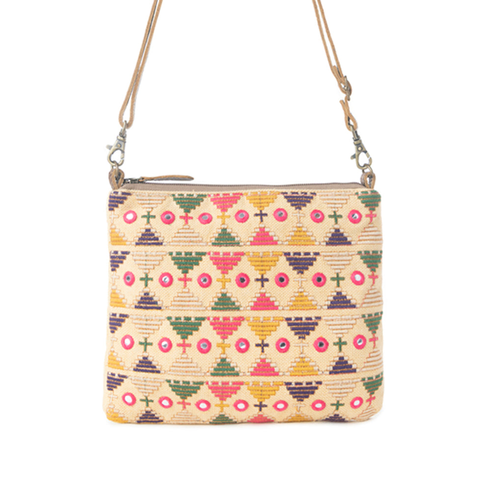Myra Western Fiesta Crossbody Bag in Boho Saffron