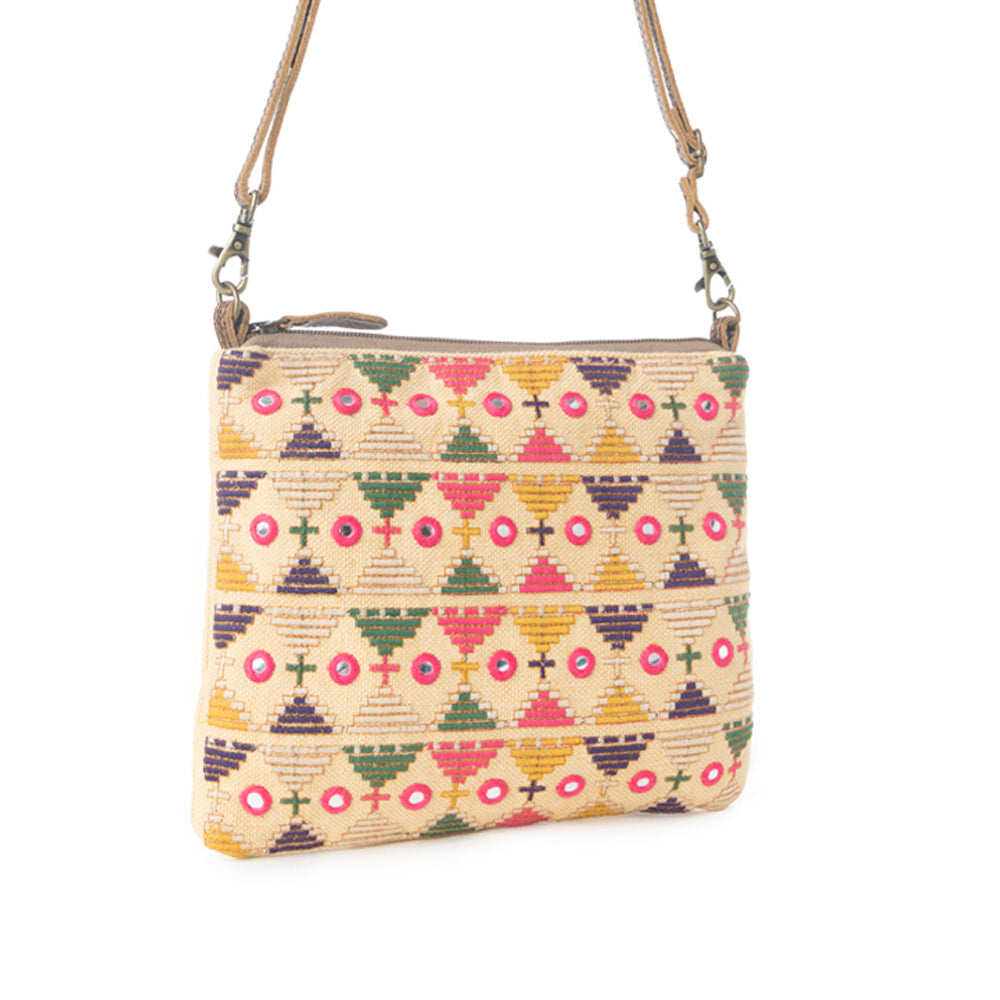 Myra Western Fiesta Crossbody Bag in Boho Saffron