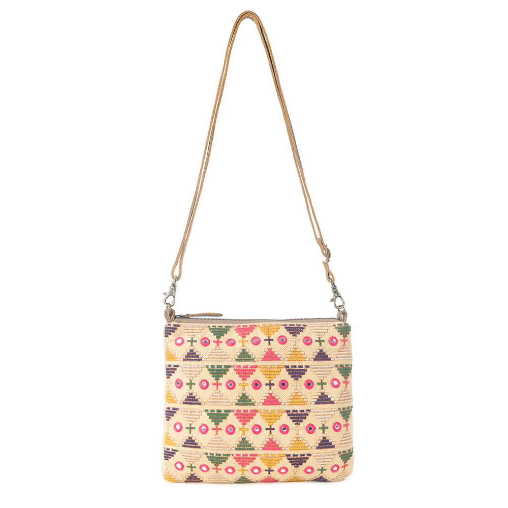 Myra Western Fiesta Crossbody Bag in Boho Saffron