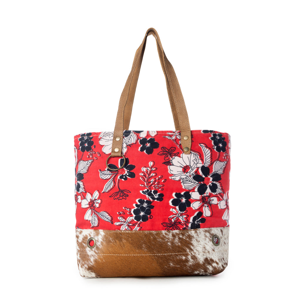 Coral Flower Tote Bag