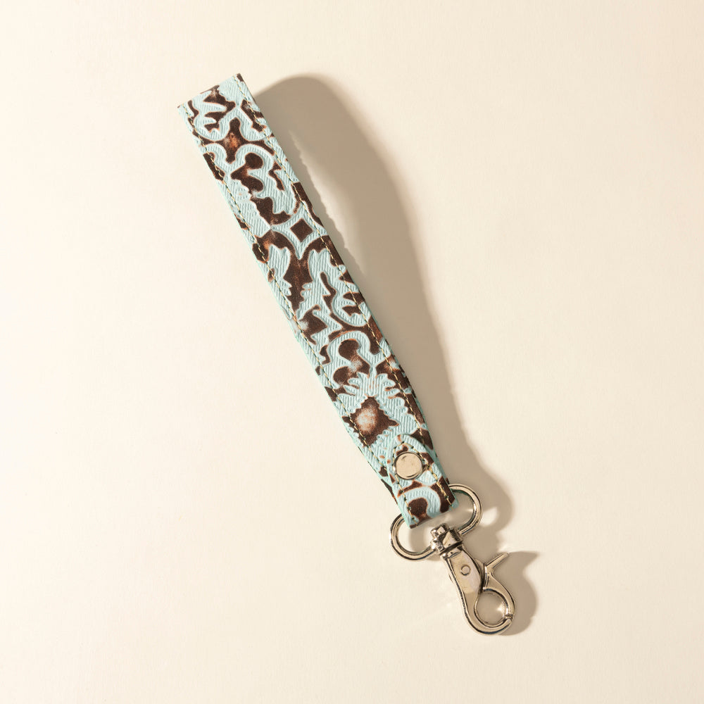 Myra Bonnie Leather Keyfob in Denim Smoke