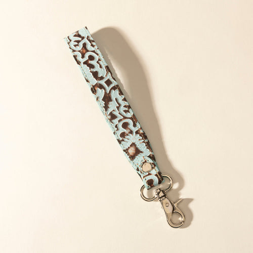 Myra Bonnie Leather Keyfob in Denim Smoke