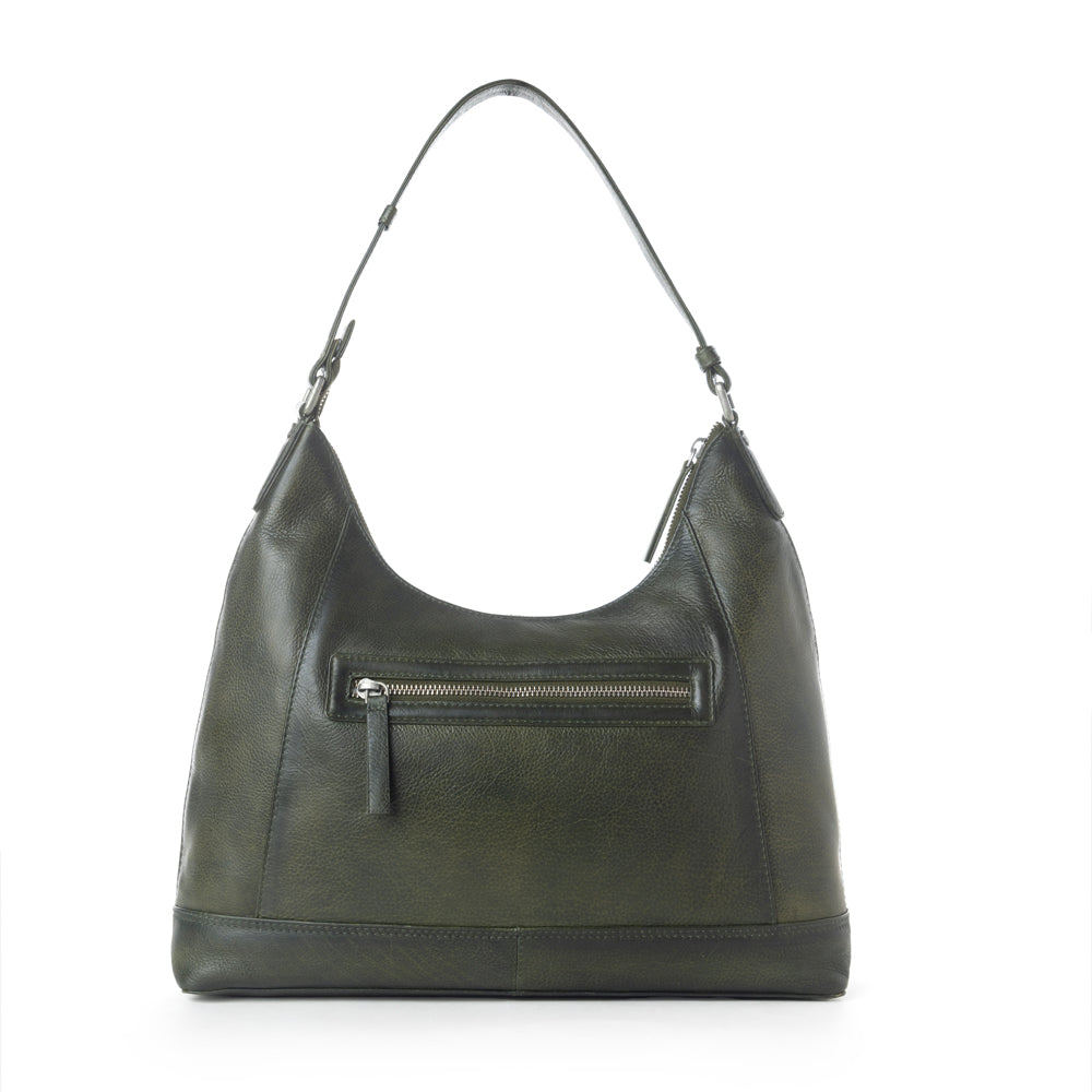 Myra Zidana Marlowe Dusk Veg Tanned Leather Bag in Twilight Smoke