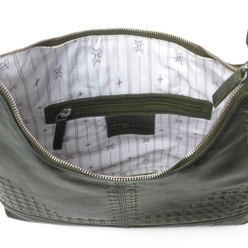 Myra Zidana Marlowe Dusk Veg Tanned Leather Bag in Twilight Smoke