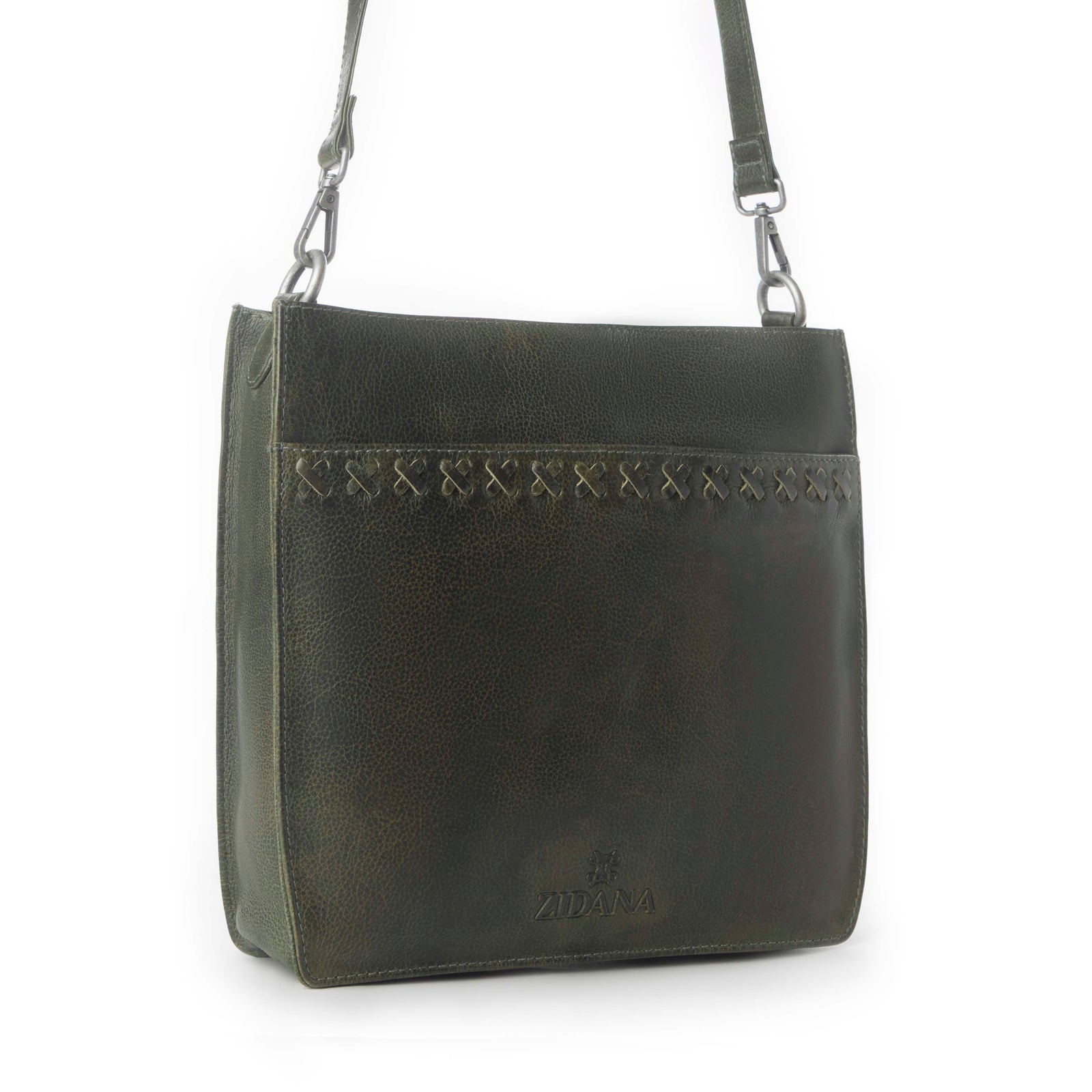 Zidana Mirelle Woven Veg Tanned Leather Sling Bag Variant Combo