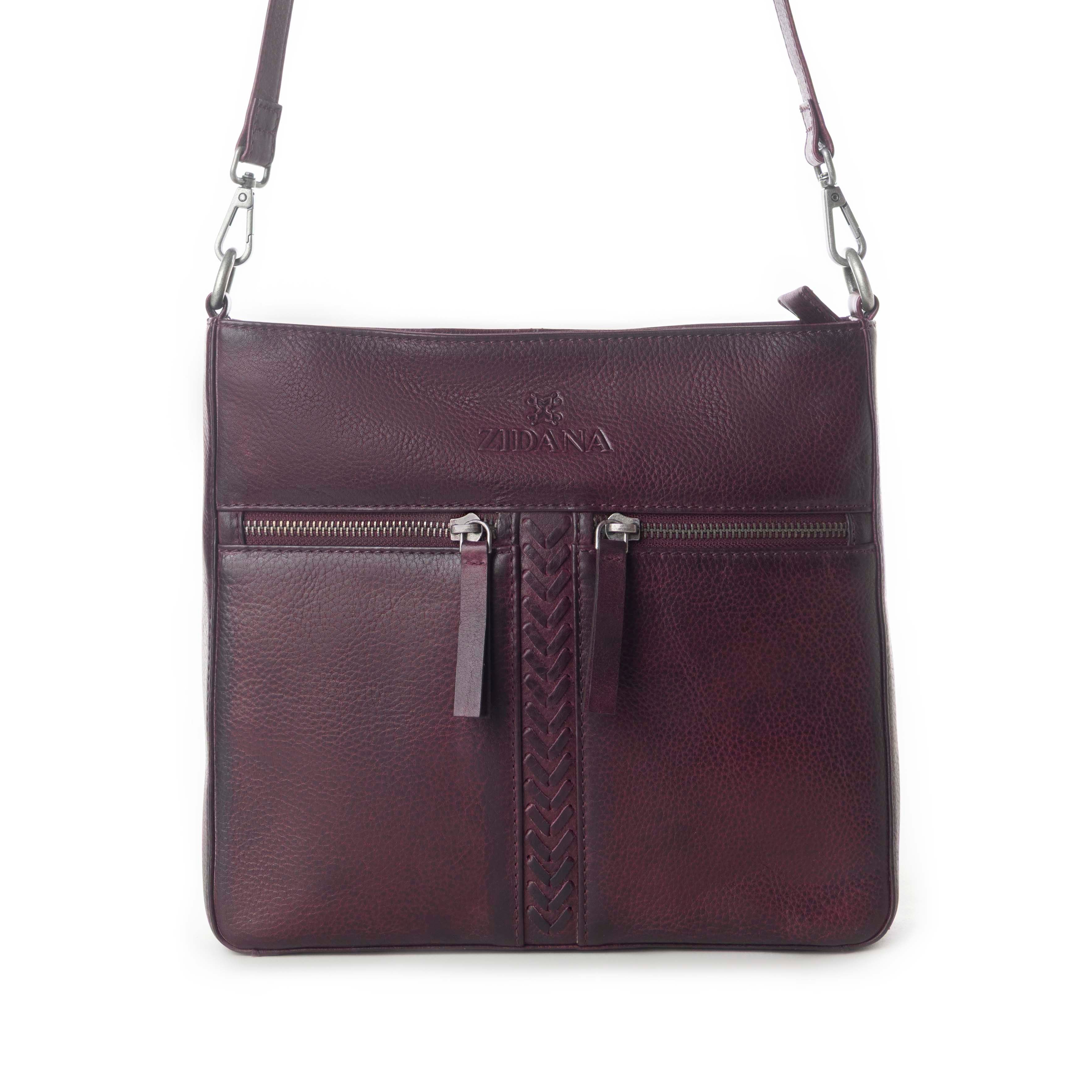 Zidana El Paso Twin Veg Tanned Leather Crossbody Bag Variant Combo