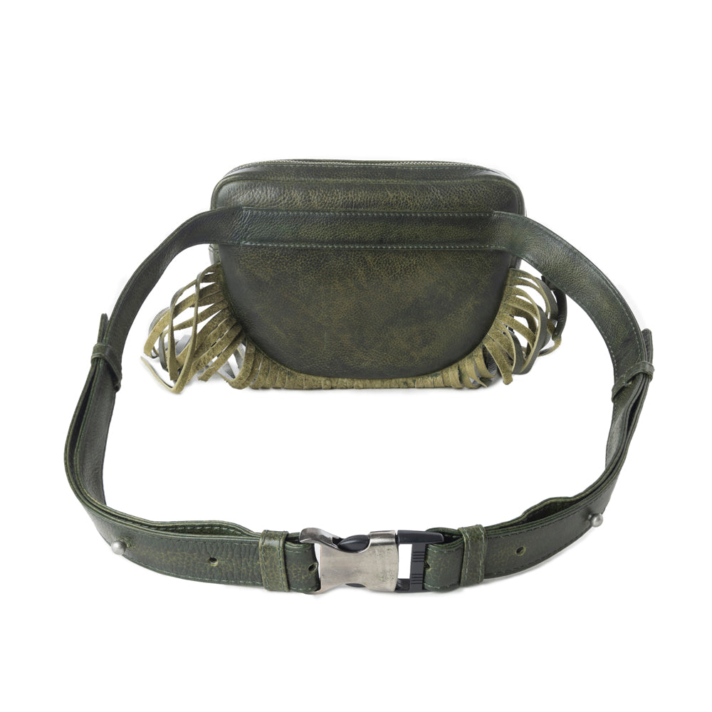 Zidana Stormy Trails Fringed Veg Tanned Leather Bag Variant Combo