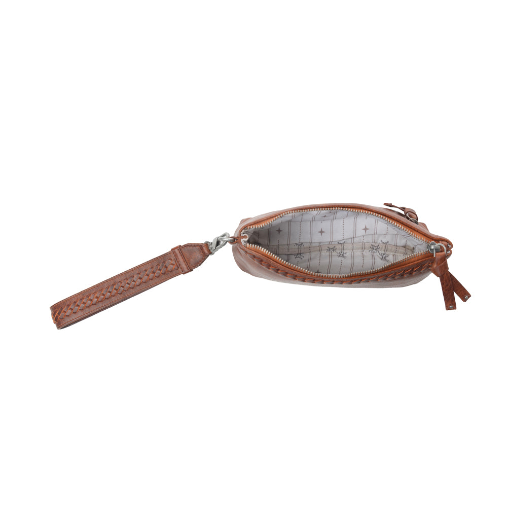 Zidana Ethel Mini Veg Tanned Leather Wristlet Variant Combo