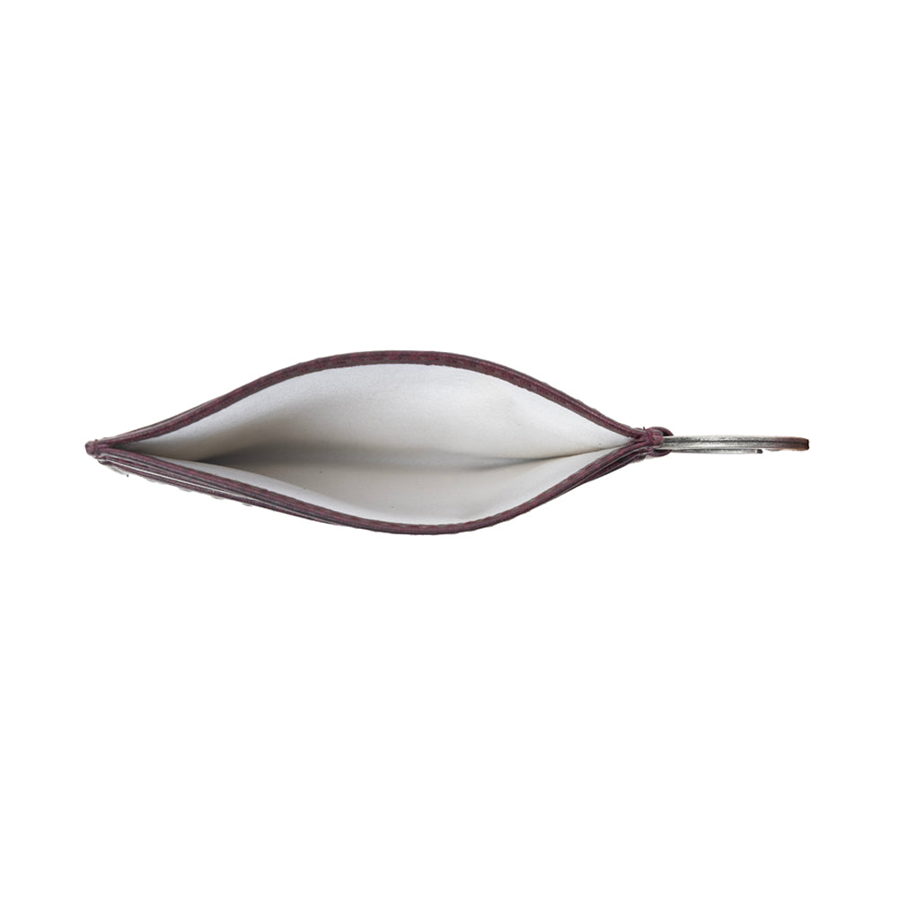 Myra Zidana Steelhoof Studded Veg Tanned Leather Wallet in Sienna Plum