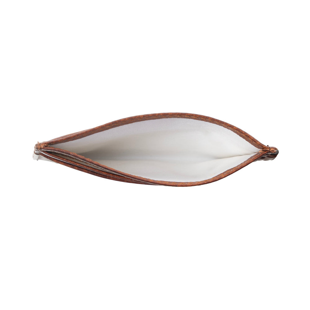 Myra Zidana Steelhoof Studded Veg Tanned Leather Wallet in Dark Timber