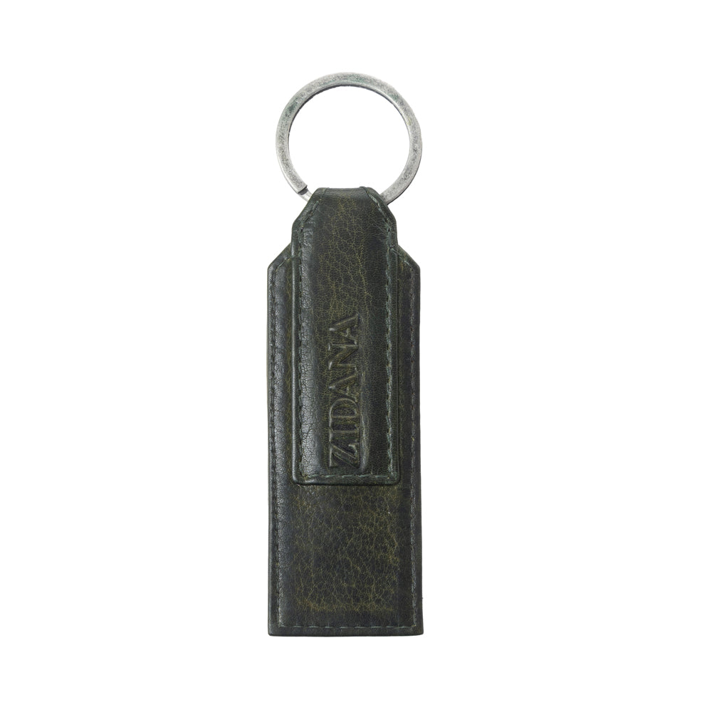 Myra Zidana Ardan Artistry Veg Tanned Leather Keyfob in Sage Shadow