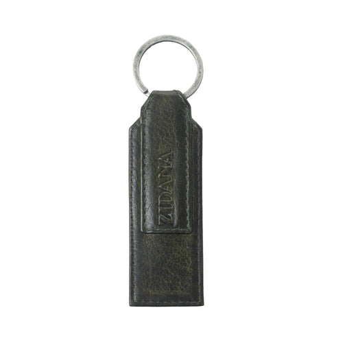 Myra Zidana Ardan Artistry Veg Tanned Leather Keyfob in Sage Shadow