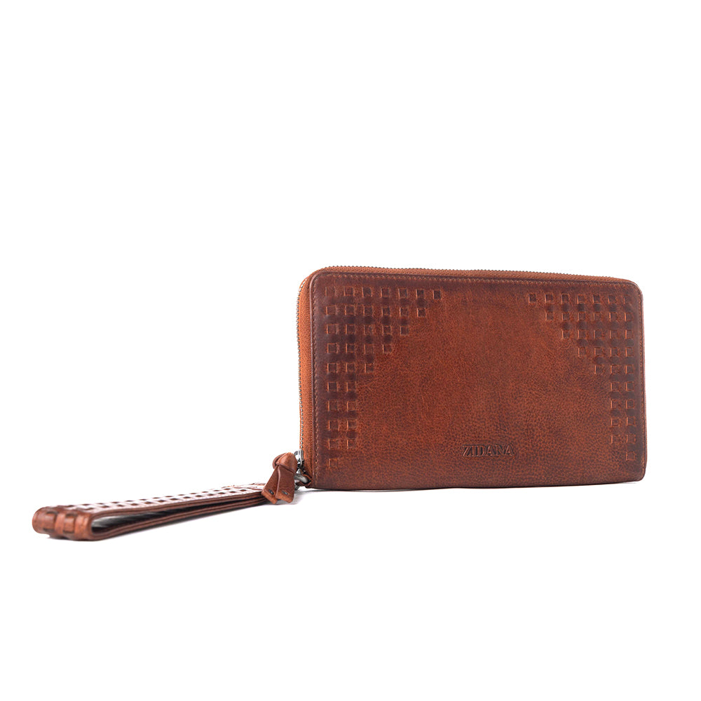 Zidana Elko Braided Veg Tanned Leather Wallet Variant Combo