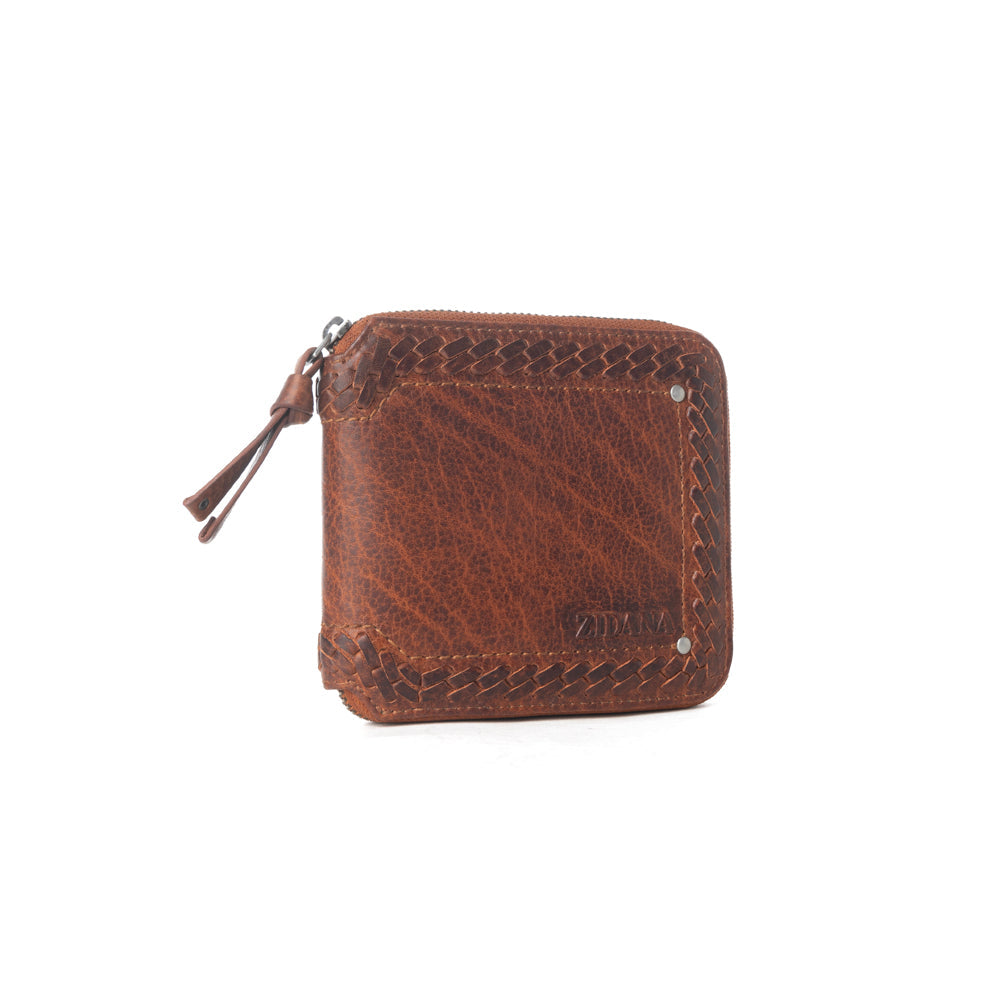Zidana Dante Men's Veg Tanned Leather Wallet in Sierra Copper