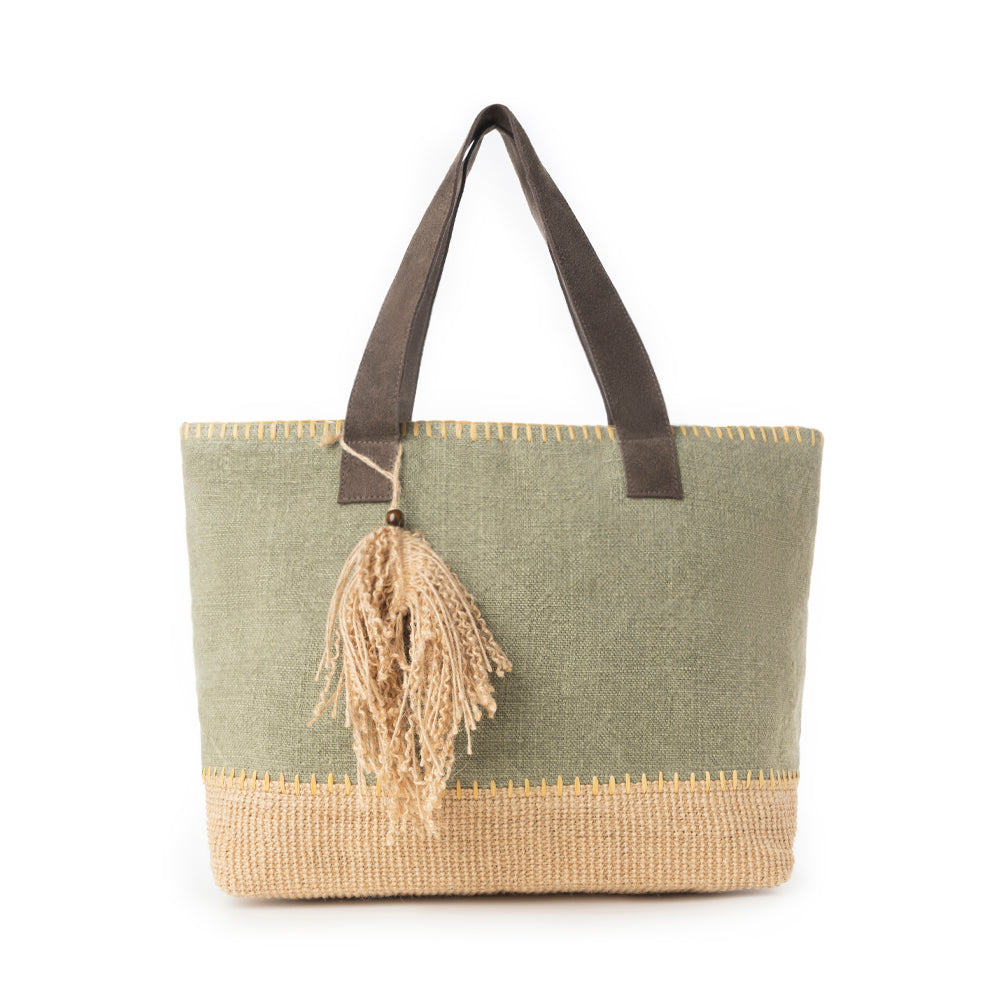 Myra Willow Wanderer Tote Bag in Willow Green