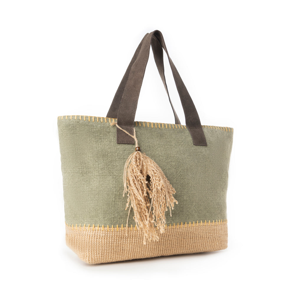 Myra Willow Wanderer Tote Bag in Willow Green