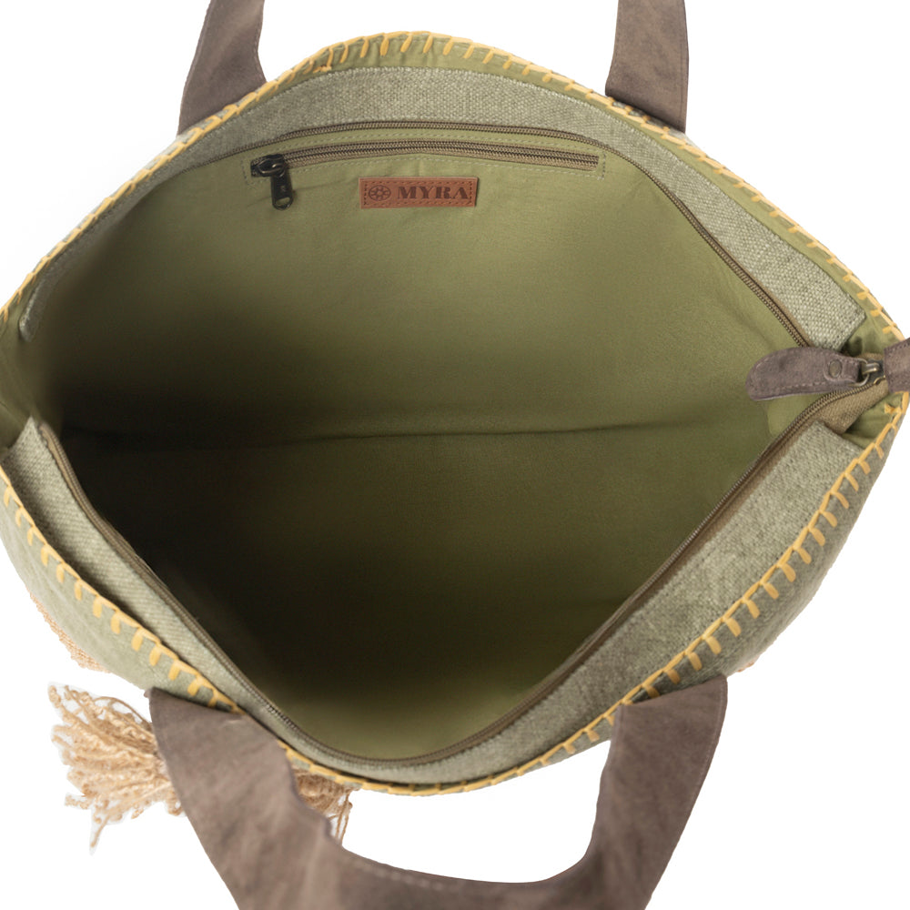 Myra Willow Wanderer Tote Bag in Willow Green