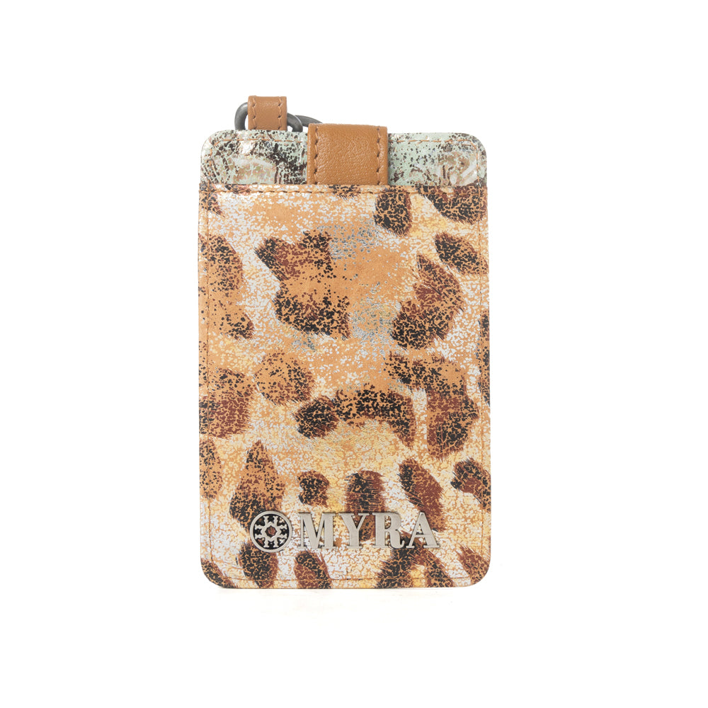 Myra Valejo Spirit Credit Card Holder in Leopard Dust