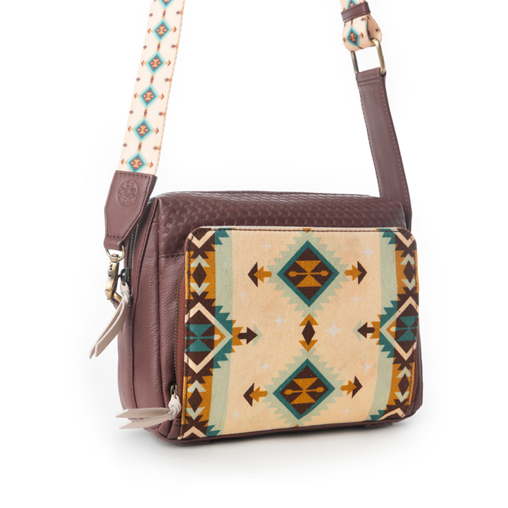 Myra Pueblo Sun Crossbody Bag in Desert Mahogany
