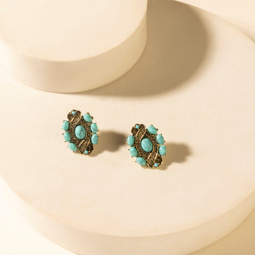 Sage Wind Studs in Desert Turquoise