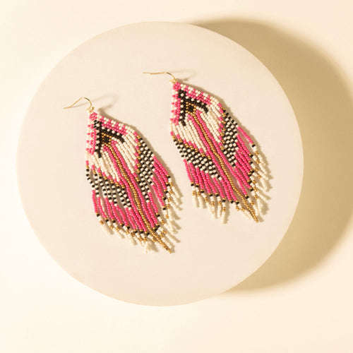 Wildloom Chevron Drops in Dusty Rose