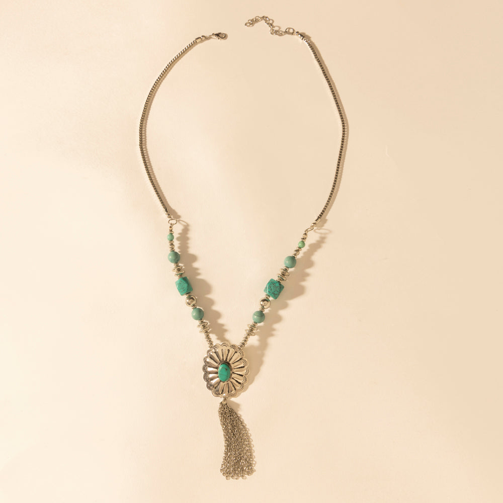 Relic Pendant Necklace in Turquoise Vein
