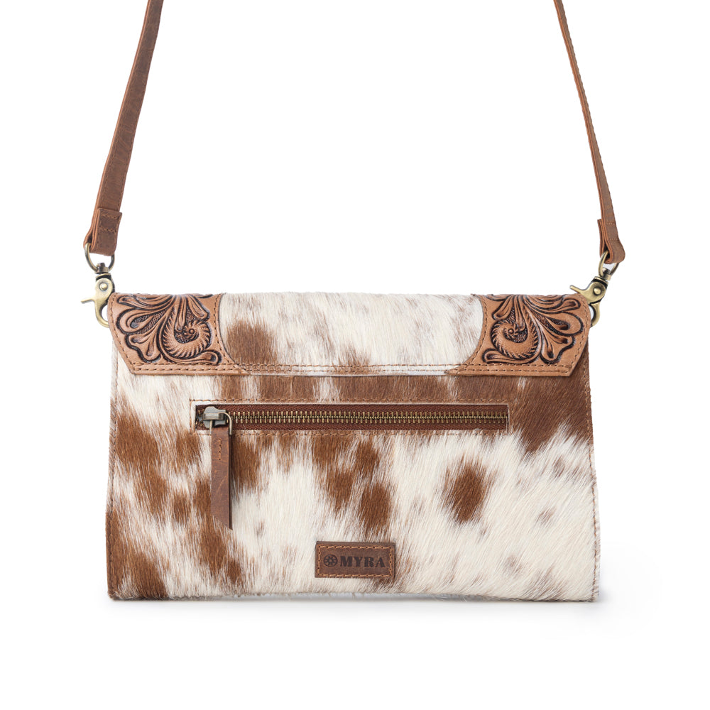 Myra Vinebloom Carve Handtooled Bag in Sienna Frost