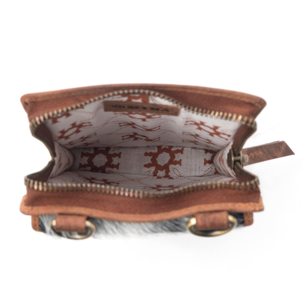 Myra Duneland Rise Handtooled Bag in Brindle Ivory