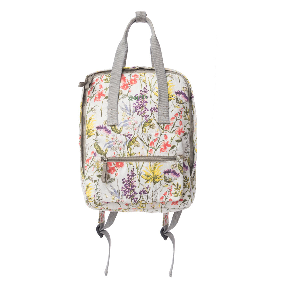 Pine Meadow Cotton & Leather Crossbody Bag in Garden White
