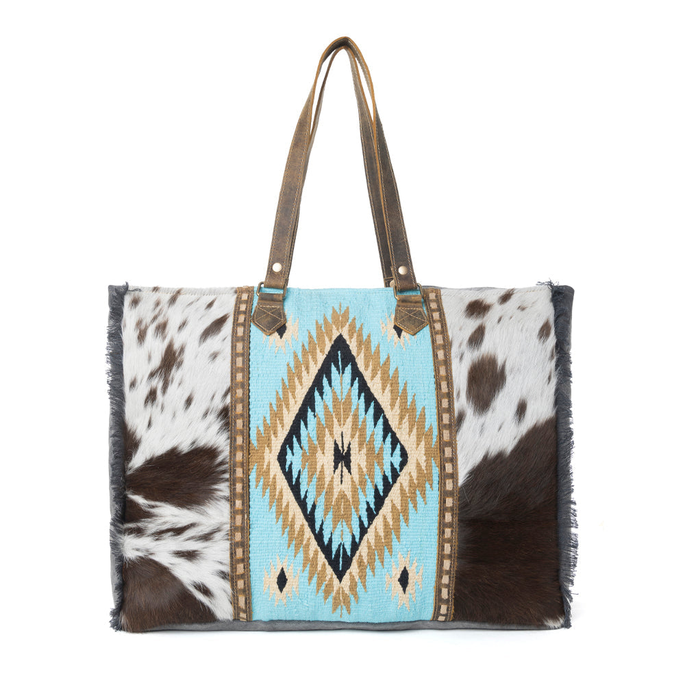 Myra Desert Diamond Weekender Bag in Prairie Turquoise