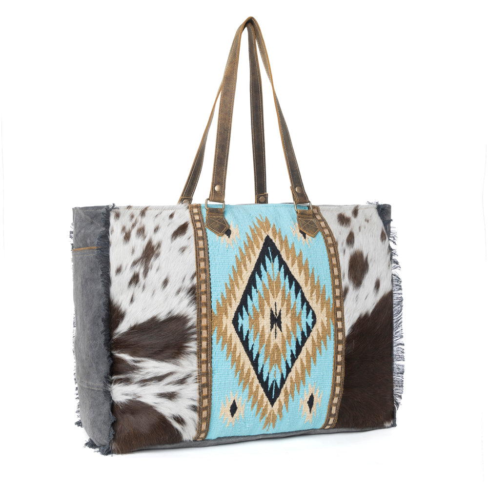 Myra Desert Diamond Weekender Bag in Prairie Turquoise