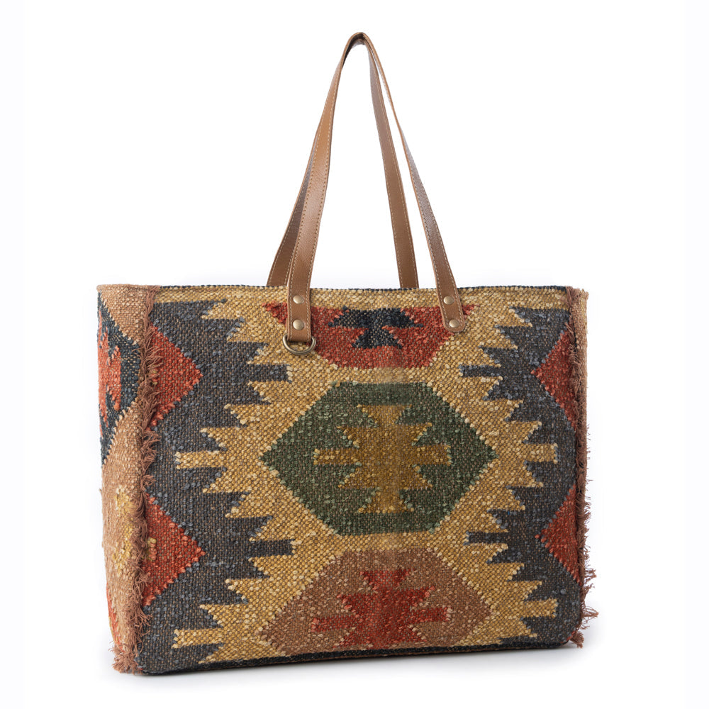 Myra Prairie Crest Weekender Bag in Mustard Yellow