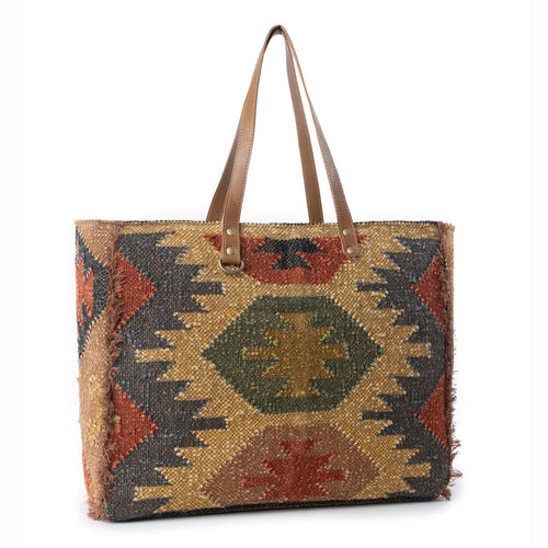 Myra Prairie Crest Weekender Bag in Mustard Yellow