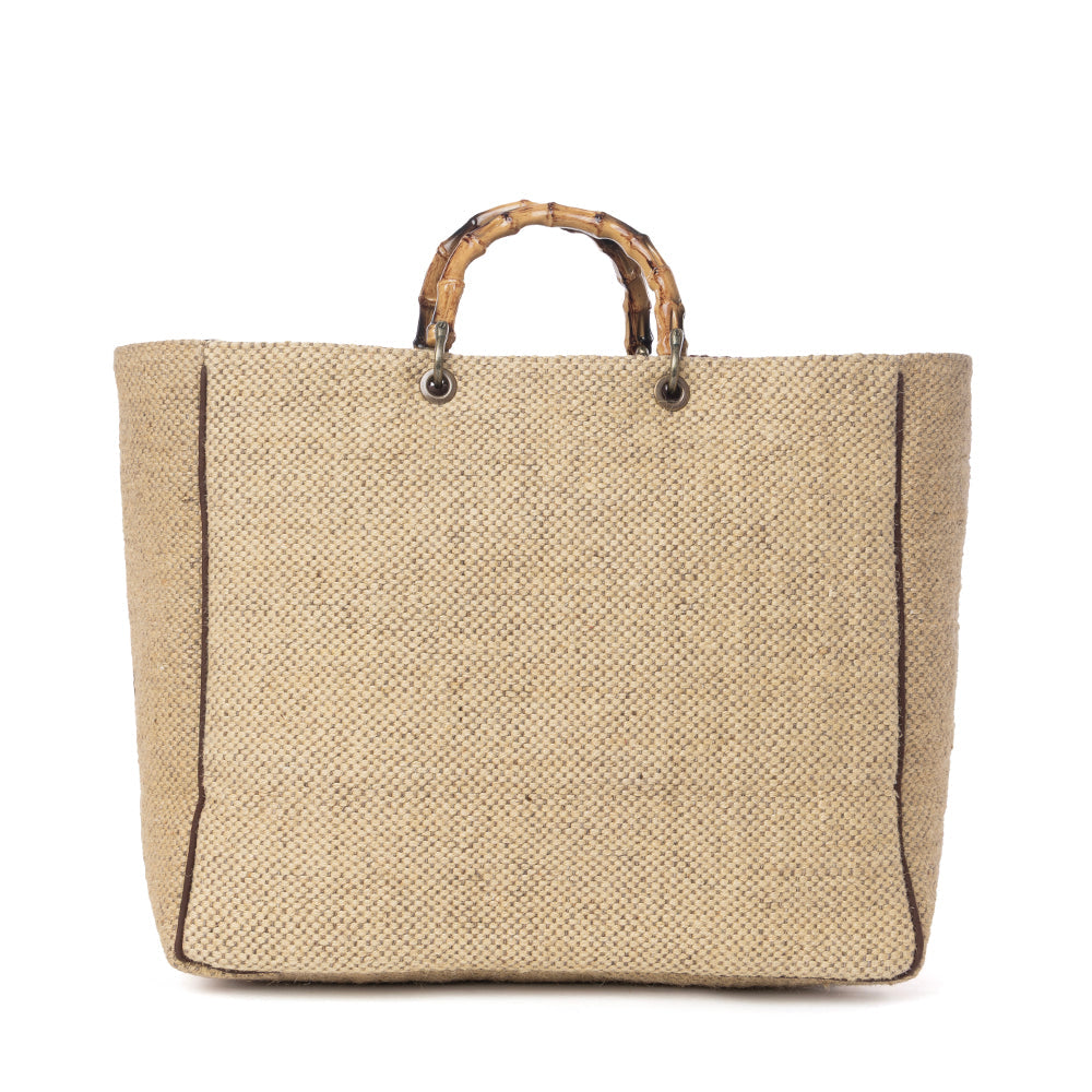 Desert Loom Jute Weekender Bag in Saffron Dune