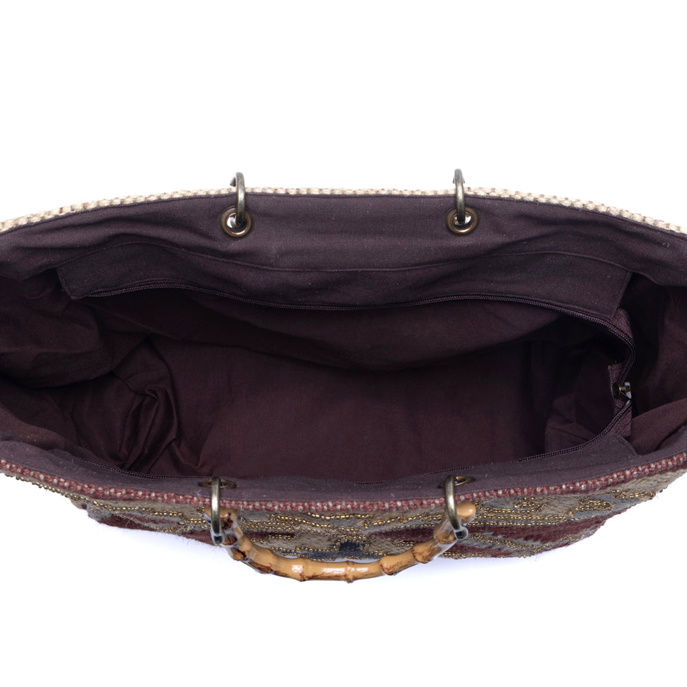 Desert Loom Jute Weekender Bag in Saffron Dune