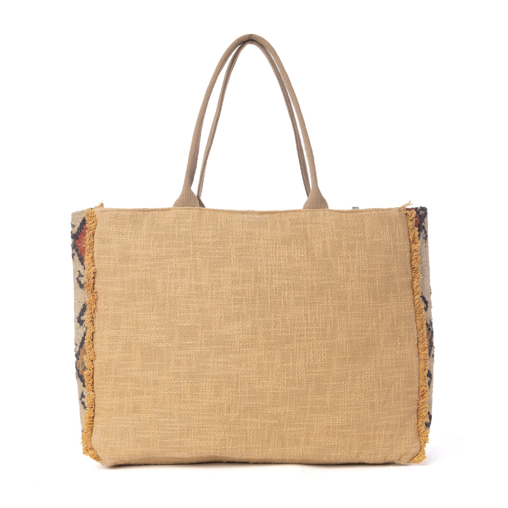 Desert Loom Jute Weekender Bag in Sunbaked Aureate