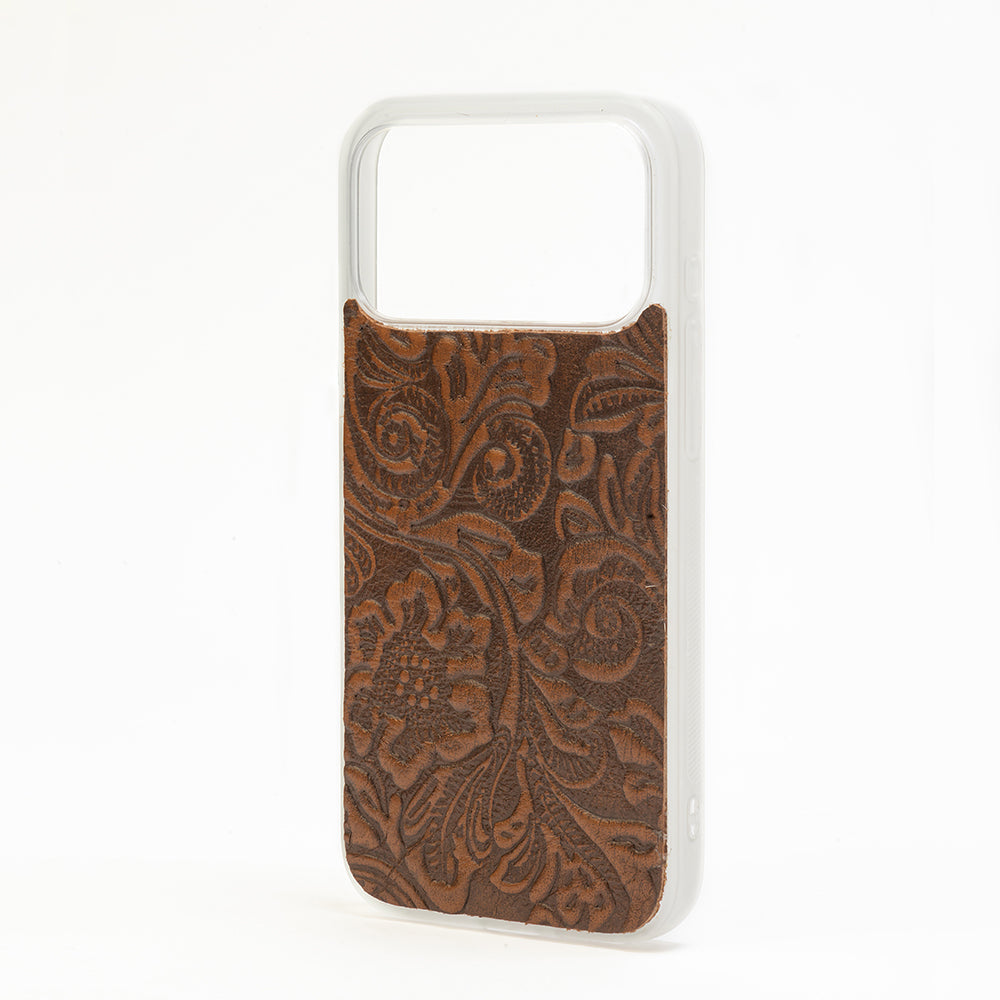Toolcrest Embossed Leather iPhone 17 Pro Max Mobile Case