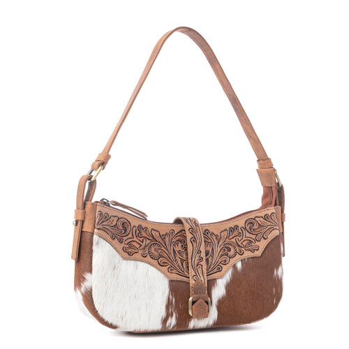 Yellowstone Timberline Handtooled Bag in Walnut Brown