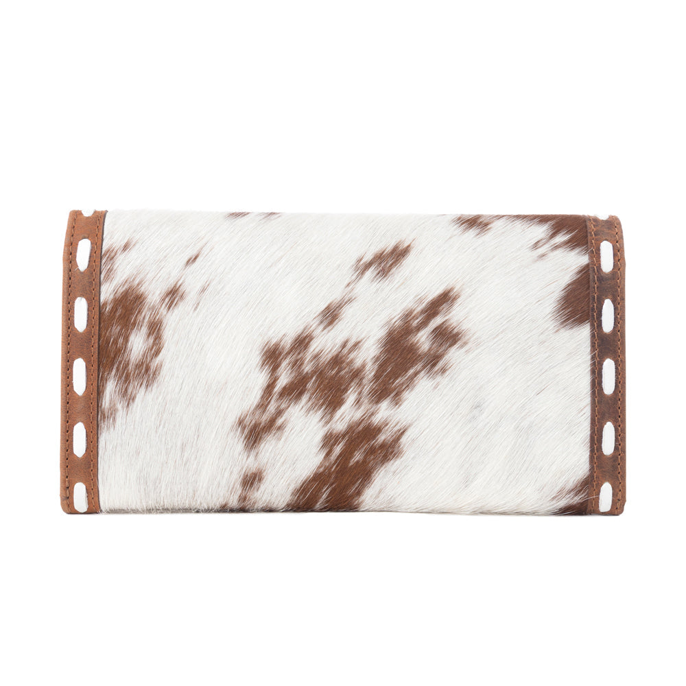 Yellowstone Sienna Stockyard Hairon Leather Women’s Purse in Cream Cocoa