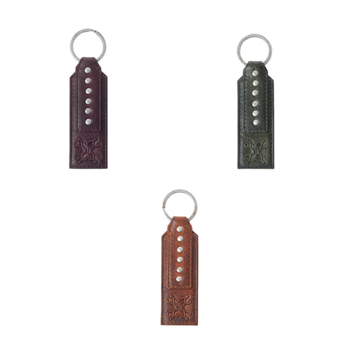 Zidana Highland Studded Veg Tanned Leather Keyfob Variant Combo