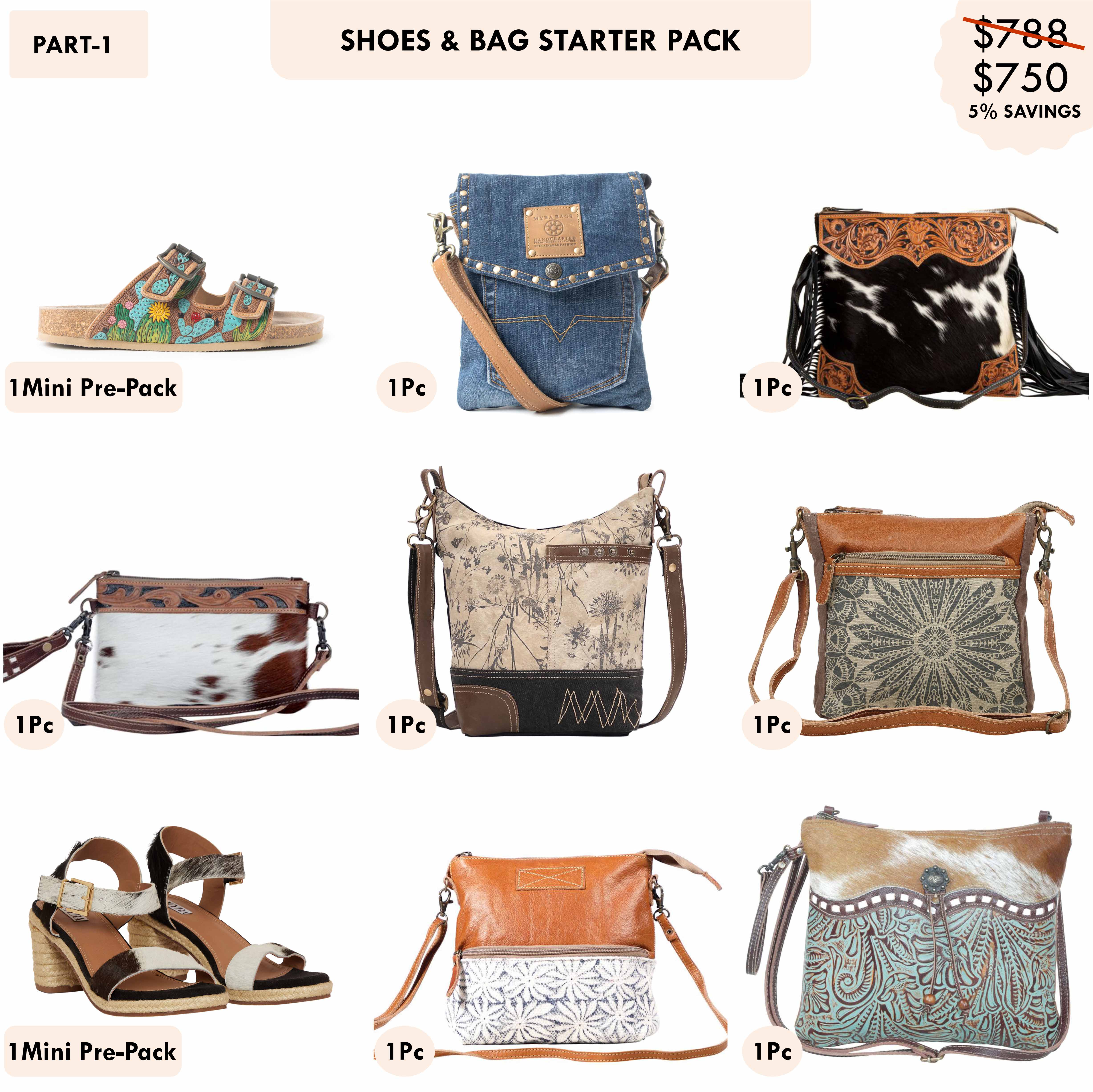 Starter Pack $750 - Western Shoes & Bags
