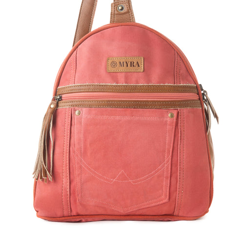 Bandit Denim Fanny Pack Bag for Women in rust with canvas and Front Pocket