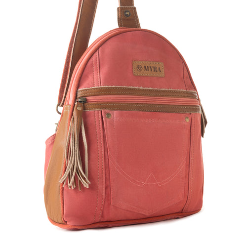 Bandit Denim Fanny Pack Bag for Women in rust with canvas and Front Pocket